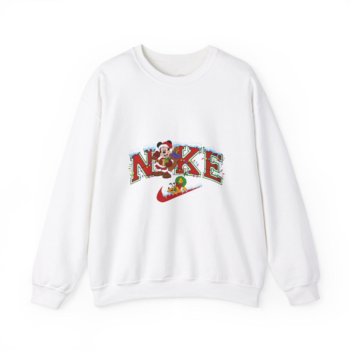 Nke Mouse & Dog Christmas Sweatshirt, Just do it, Christmas Lights Sweater, Chritstmas Gift, Mouse Santa Apparel, Reindeer dog apparel