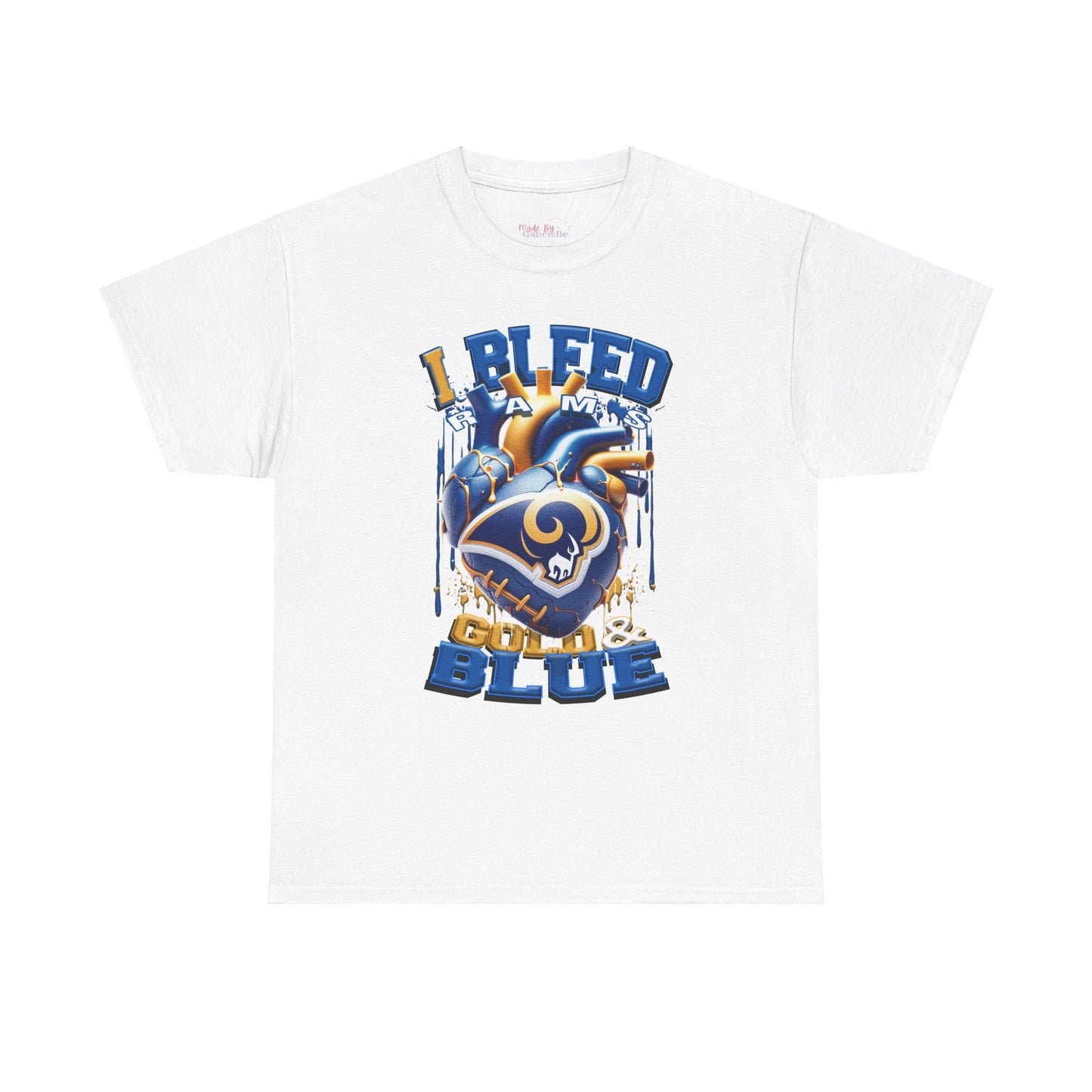 Los Angeles Rams Unisex Tee, I Bleed Gold & Blue, NFL Tshirt, Football Fan Shirt, Sports Tee