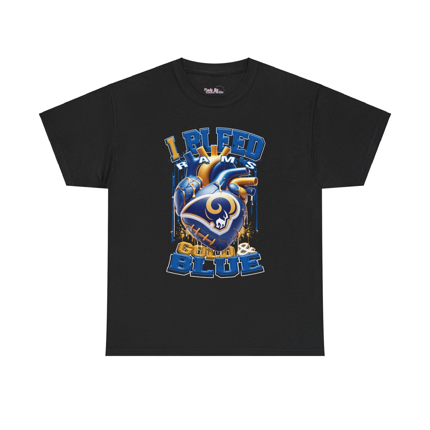 Los Angeles Rams Unisex Tee, I Bleed Gold & Blue, NFL Tshirt, Football Fan Shirt, Sports Tee