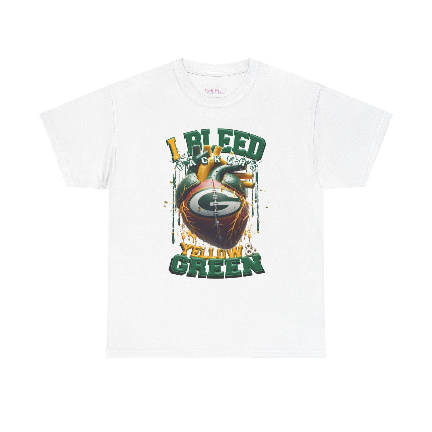 Green Bay Packers Unisex Tee, I Bleed Yellow & Green, NFL Tshirt, Football Fan Shirt, Sports Tee