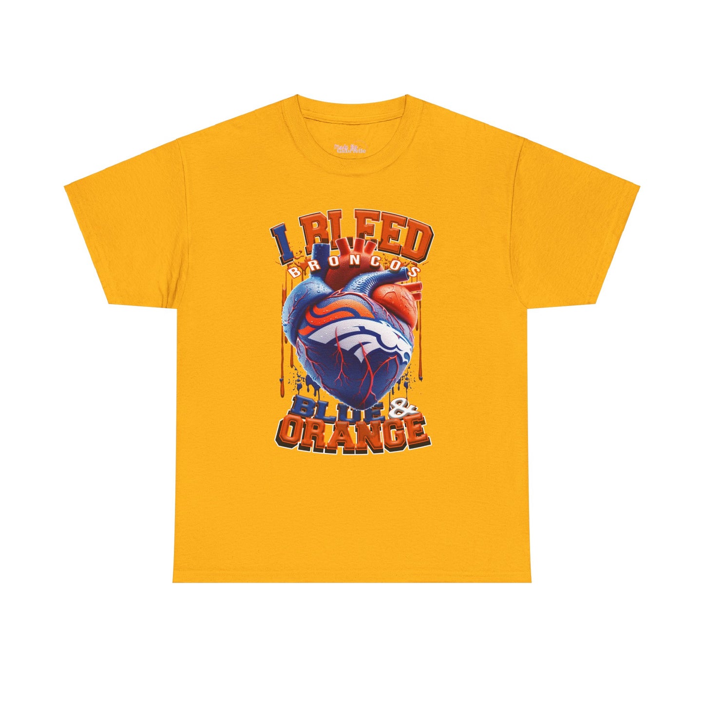 Denver Broncos Unisex Tee, NFL Fan Shirt, I Bleed Blue & Orange Football Tshirt, Denver Pride Apparel, Game Day Top