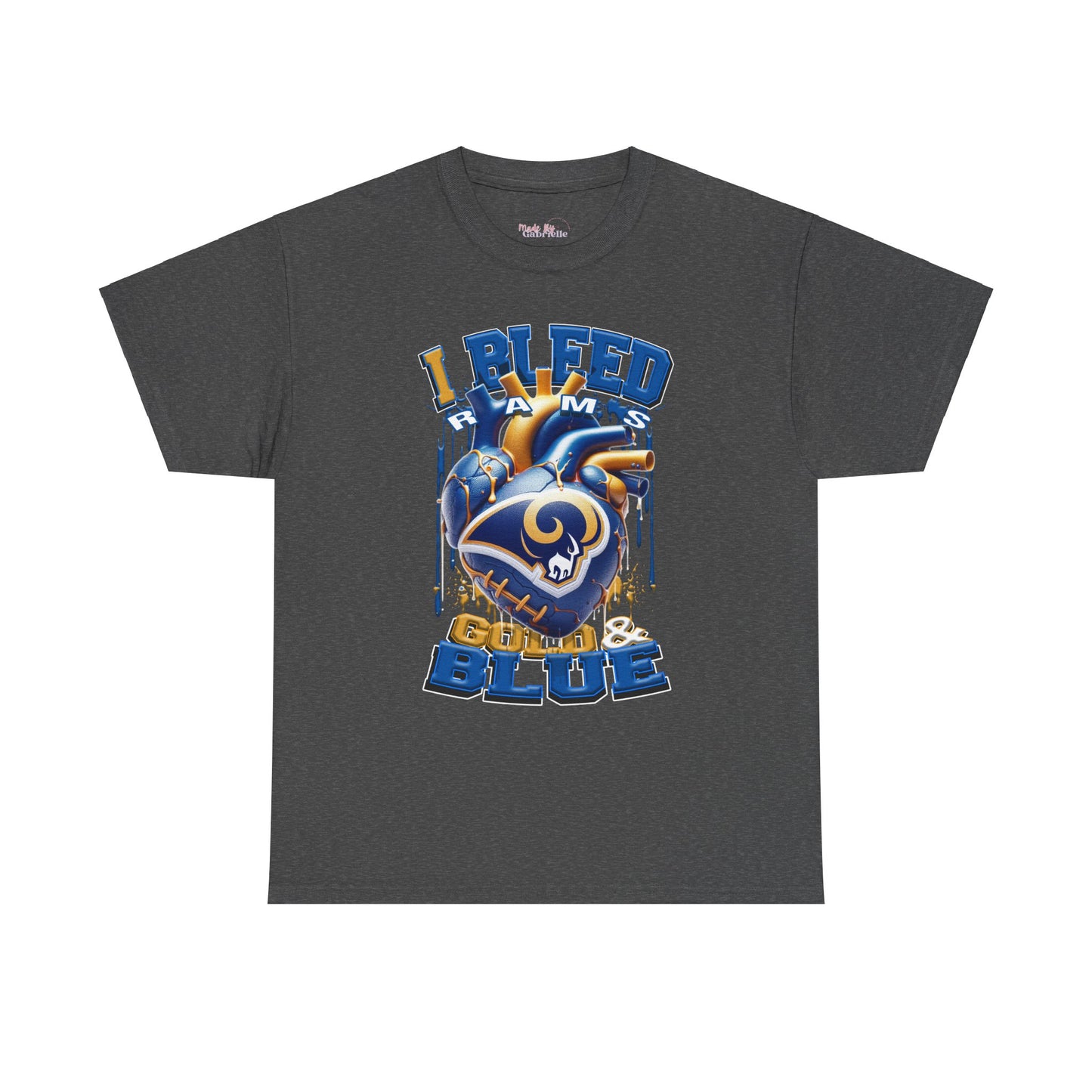 Los Angeles Rams Unisex Tee, I Bleed Gold & Blue, NFL Tshirt, Football Fan Shirt, Sports Tee