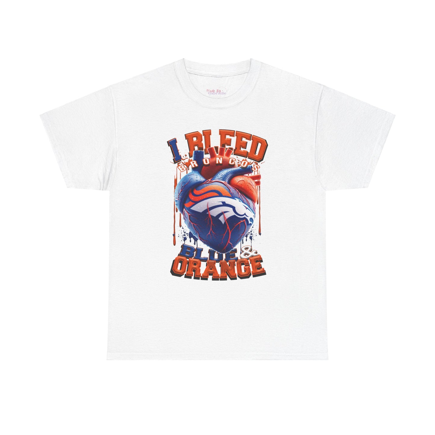 Denver Broncos Unisex Tee, NFL Fan Shirt, I Bleed Blue & Orange Football Tshirt, Denver Pride Apparel, Game Day Top