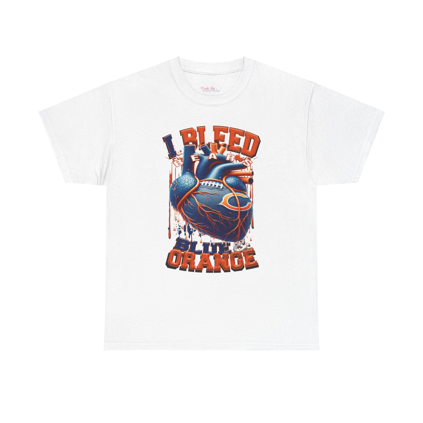 Chicago Bears Unisex Tee, I Bleed Blue & Orange, NFL Tshirt, Football Fan Shirt, Sports Tee