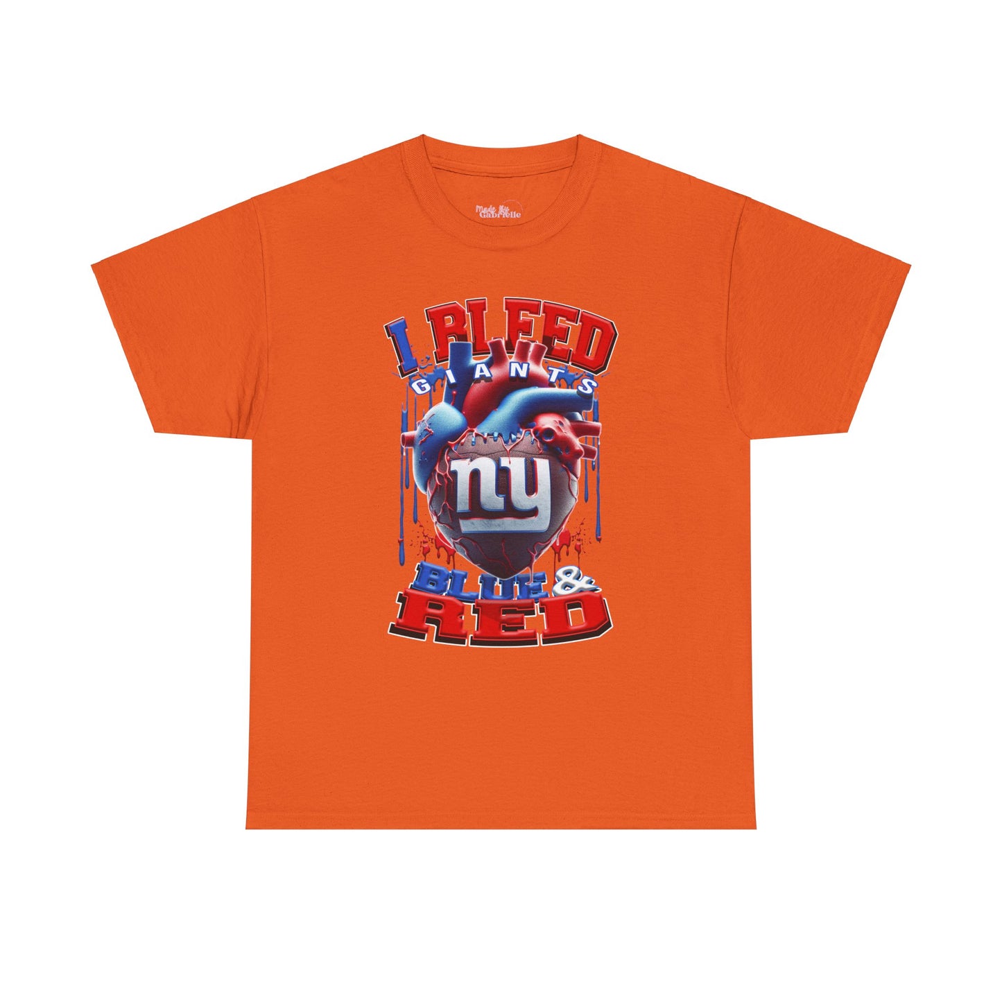 New York Giants Unisex Tee, I Bleed Blue & Red, NFL Tshirt, Football Fan Shirt, Sports Tee