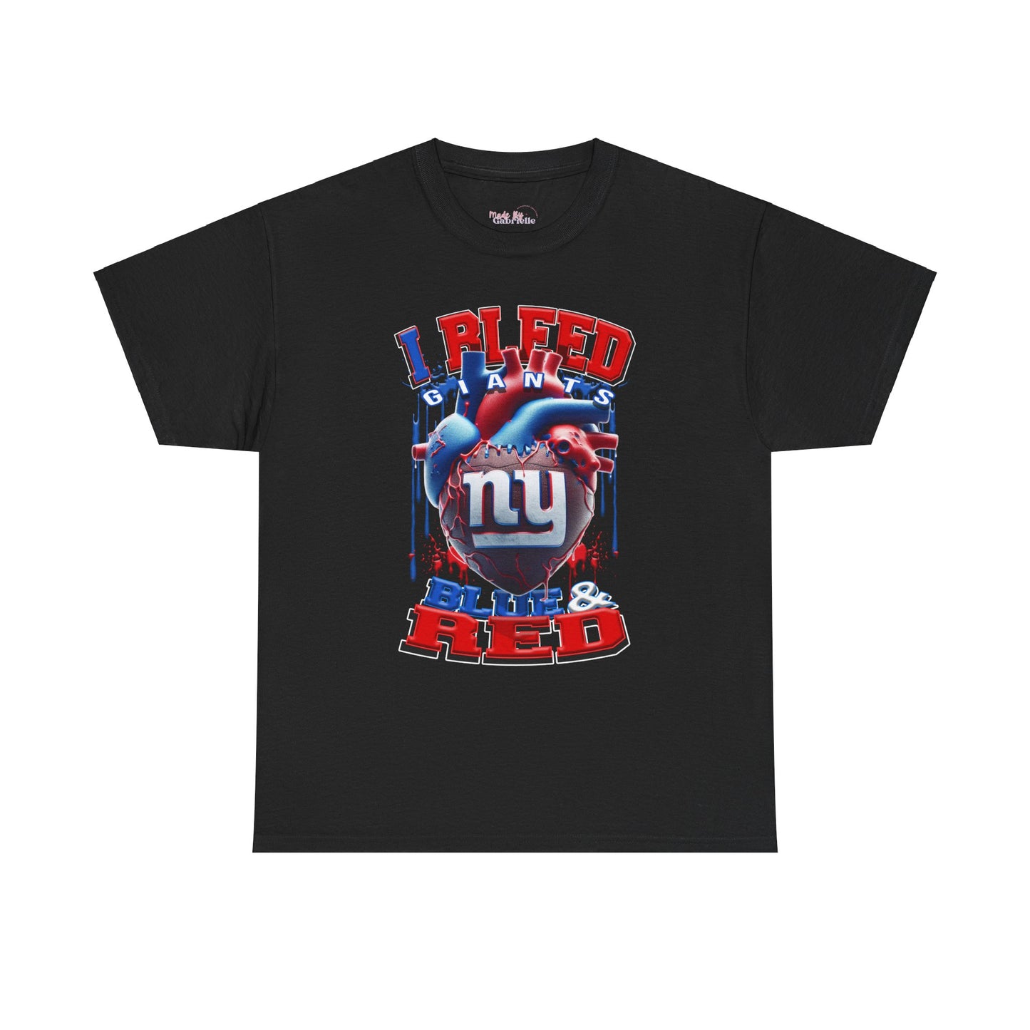 New York Giants Unisex Tee, I Bleed Blue & Red, NFL Tshirt, Football Fan Shirt, Sports Tee