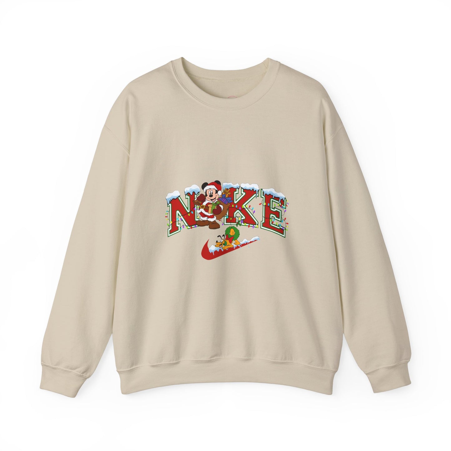 Nke Mouse & Dog Christmas Sweatshirt, Just do it, Christmas Lights Sweater, Chritstmas Gift, Mouse Santa Apparel, Reindeer dog apparel