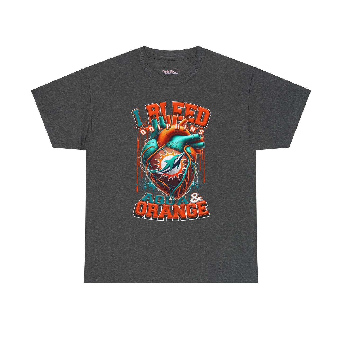 Miami Dolphins Unisex Tee, I Bleed Agua & Orange, NFL Tshirt, Football Fan Shirt, Sports Tee