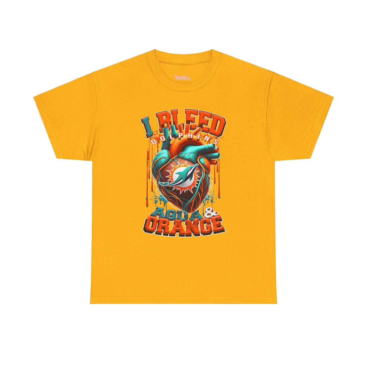 Miami Dolphins Unisex Tee, I Bleed Agua & Orange, NFL Tshirt, Football Fan Shirt, Sports Tee