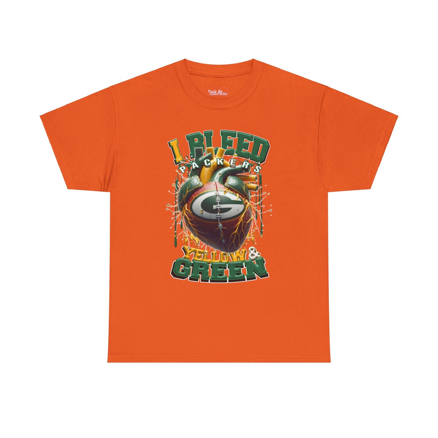 Green Bay Packers Unisex Tee, I Bleed Yellow & Green, NFL Tshirt, Football Fan Shirt, Sports Tee