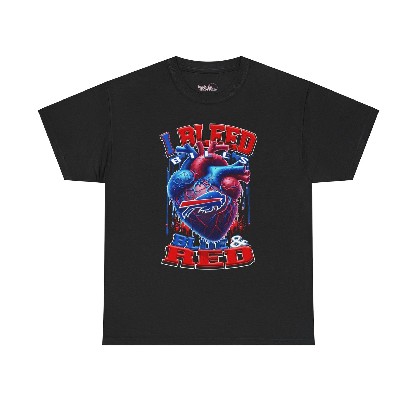 Buffalo Bills Unisex Tee, NFL Tshirt, I Bleed Blue and Red Shirt, Bills Fan Apparel, Football Team Top