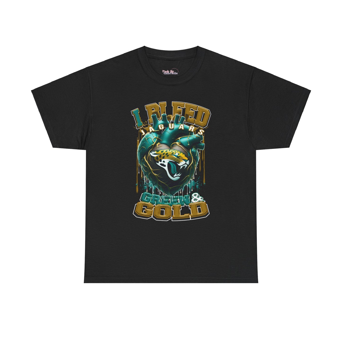 Jacksonville Jaguars Unisex Tee, I Bleed Green & Gold, NFL Tshirt, Football Fan Shirt, Sports Tee