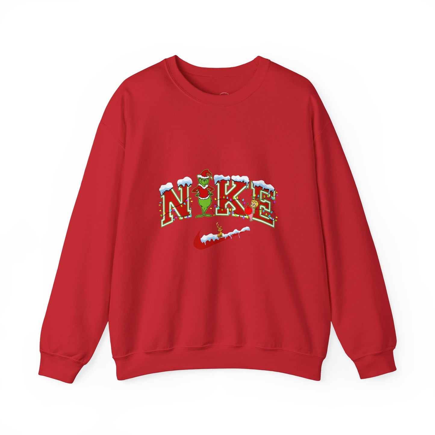 Mean Green Christmas Man Crewneck Sweatshirt, Just Do It Holiday Apparel, Christmas Sweater