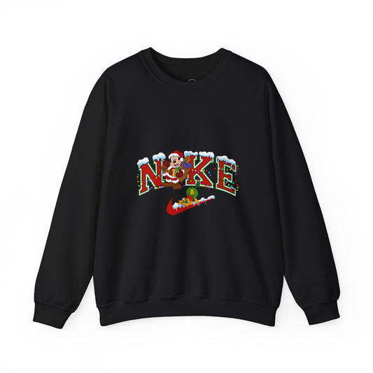 Nke Mouse & Dog Christmas Sweatshirt, Just do it, Christmas Lights Sweater, Chritstmas Gift, Mouse Santa Apparel, Reindeer dog apparel