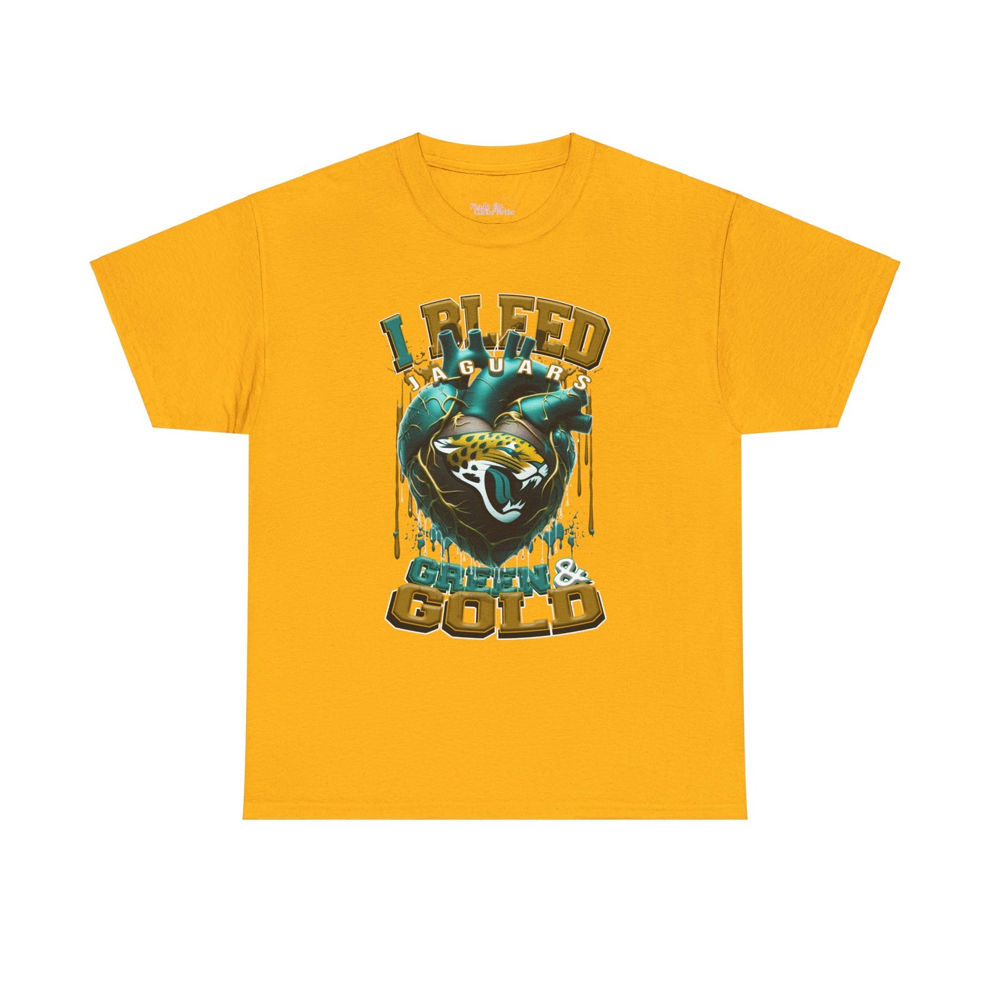 Jacksonville Jaguars Unisex Tee, I Bleed Green & Gold, NFL Tshirt, Football Fan Shirt, Sports Tee