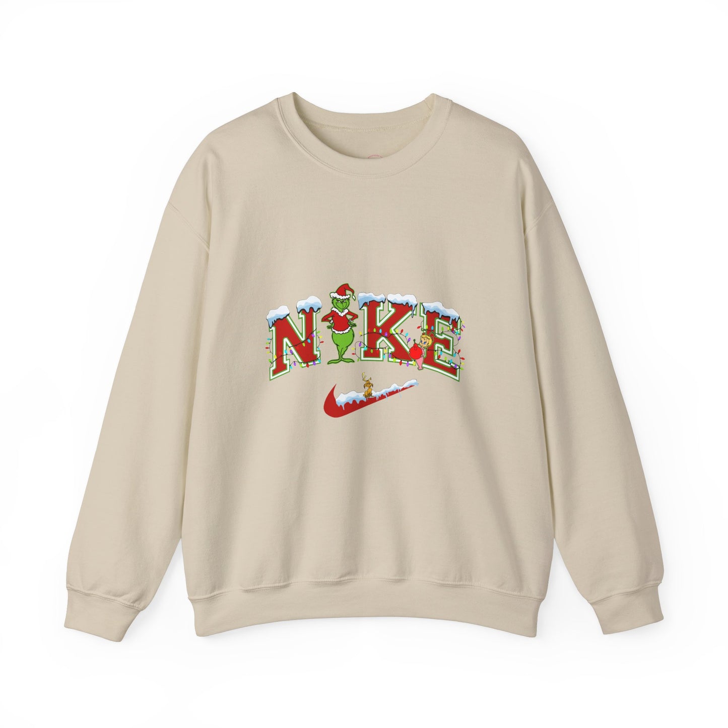 Mean Green Christmas Man Crewneck Sweatshirt, Just Do It Holiday Apparel, Christmas Sweater