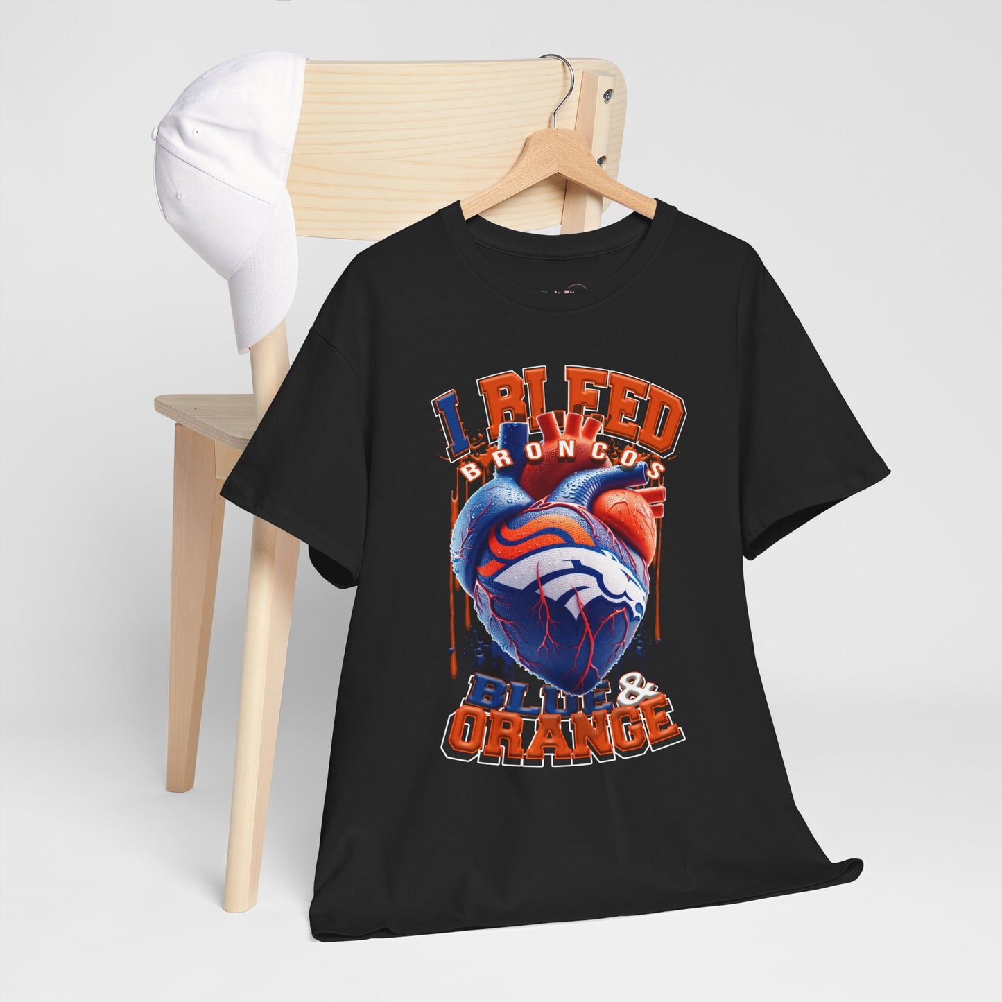 Denver Broncos Unisex Tee, NFL Fan Shirt, I Bleed Blue & Orange Football Tshirt, Denver Pride Apparel, Game Day Top