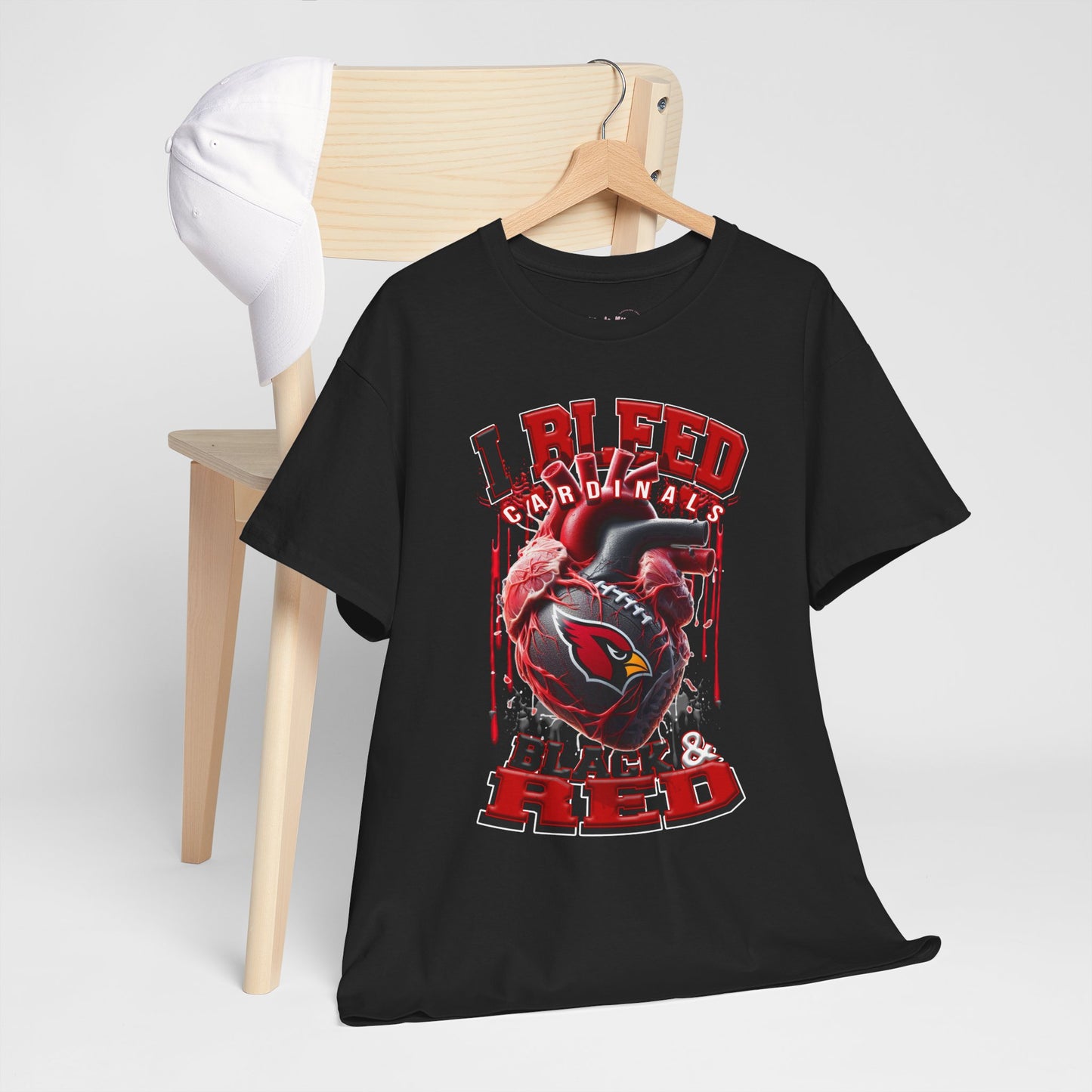 Copy of I Bleed White and Gold AZ Cardinals NFL Tshirt - Unisex Retro Crewneck, Trending Tshirt