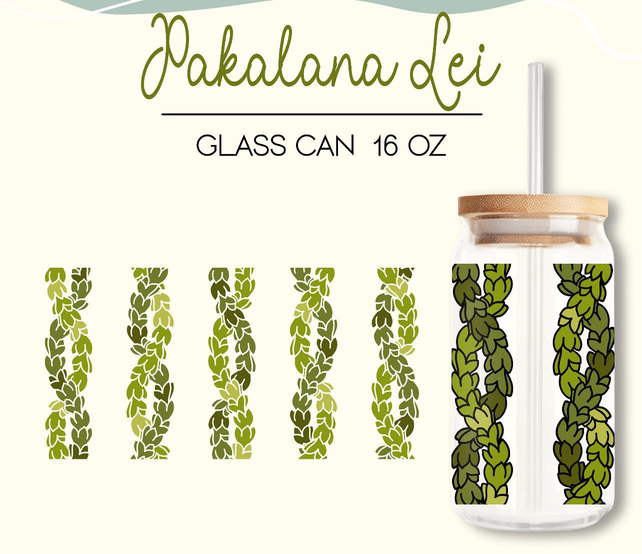 Pakalana Lei 16oz Glass Can