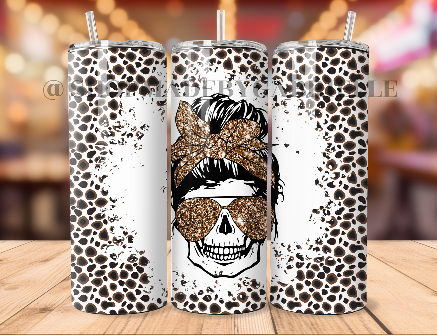 Skelly Mom Life - Cheetah 20oz Tumbler