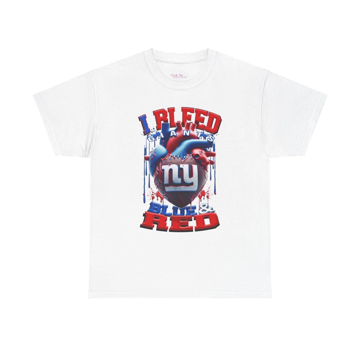 New York Giants Unisex Tee, I Bleed Blue & Red, NFL Tshirt, Football Fan Shirt, Sports Tee