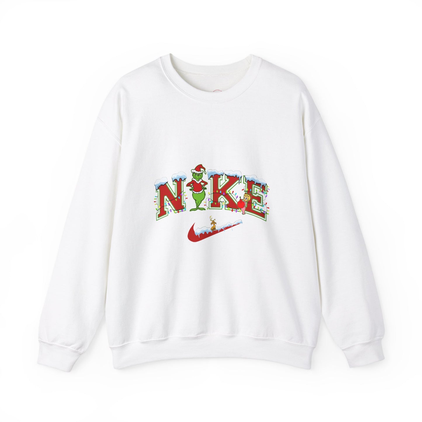 Mean Green Christmas Man Crewneck Sweatshirt, Just Do It Holiday Apparel, Christmas Sweater