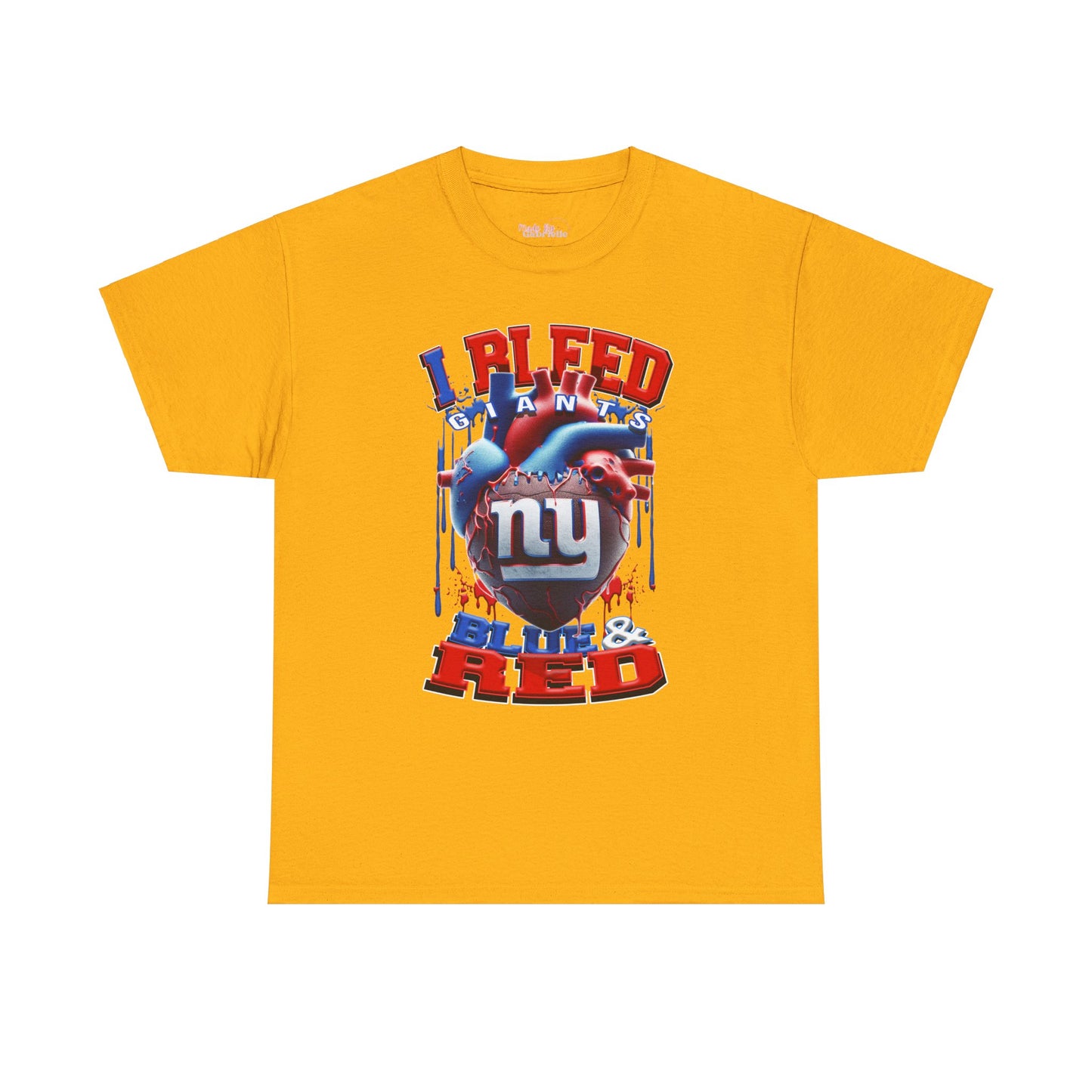 New York Giants Unisex Tee, I Bleed Blue & Red, NFL Tshirt, Football Fan Shirt, Sports Tee