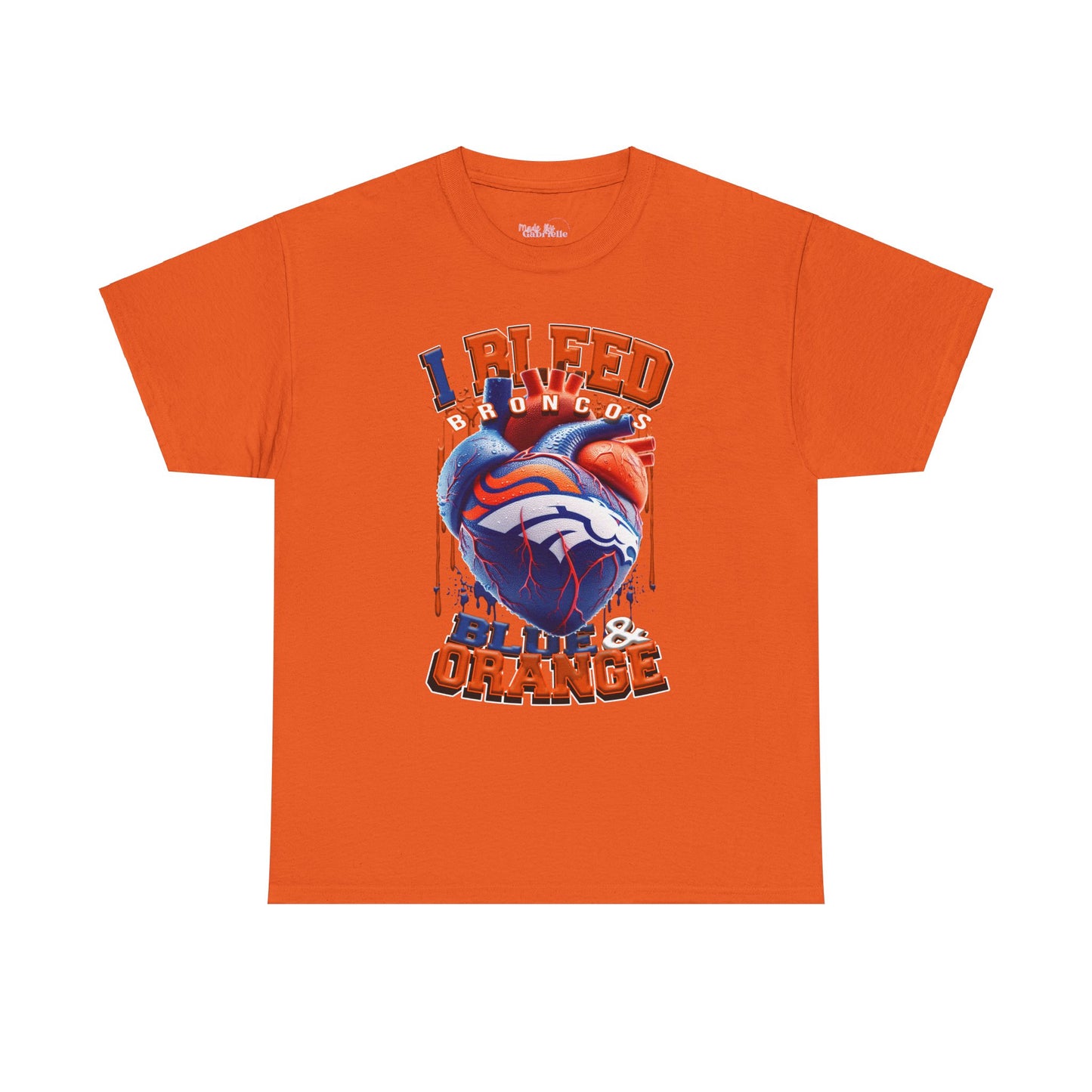 Denver Broncos Unisex Tee, NFL Fan Shirt, I Bleed Blue & Orange Football Tshirt, Denver Pride Apparel, Game Day Top