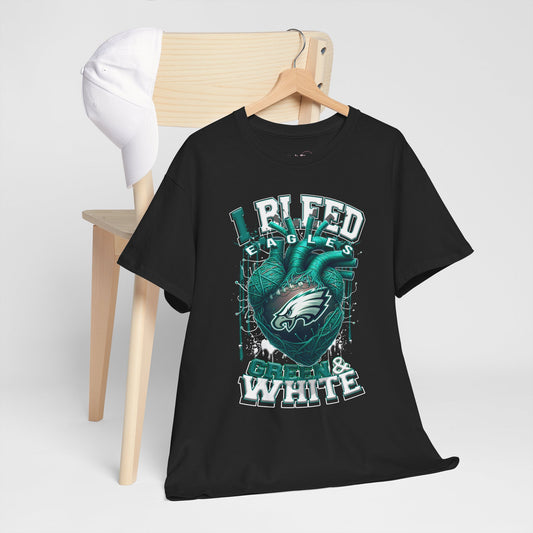 Philadelphia Eagles Unisex Tee, I Bleed Green & White, NFL Tshirt, Football Fan Shirt, Sports Tee