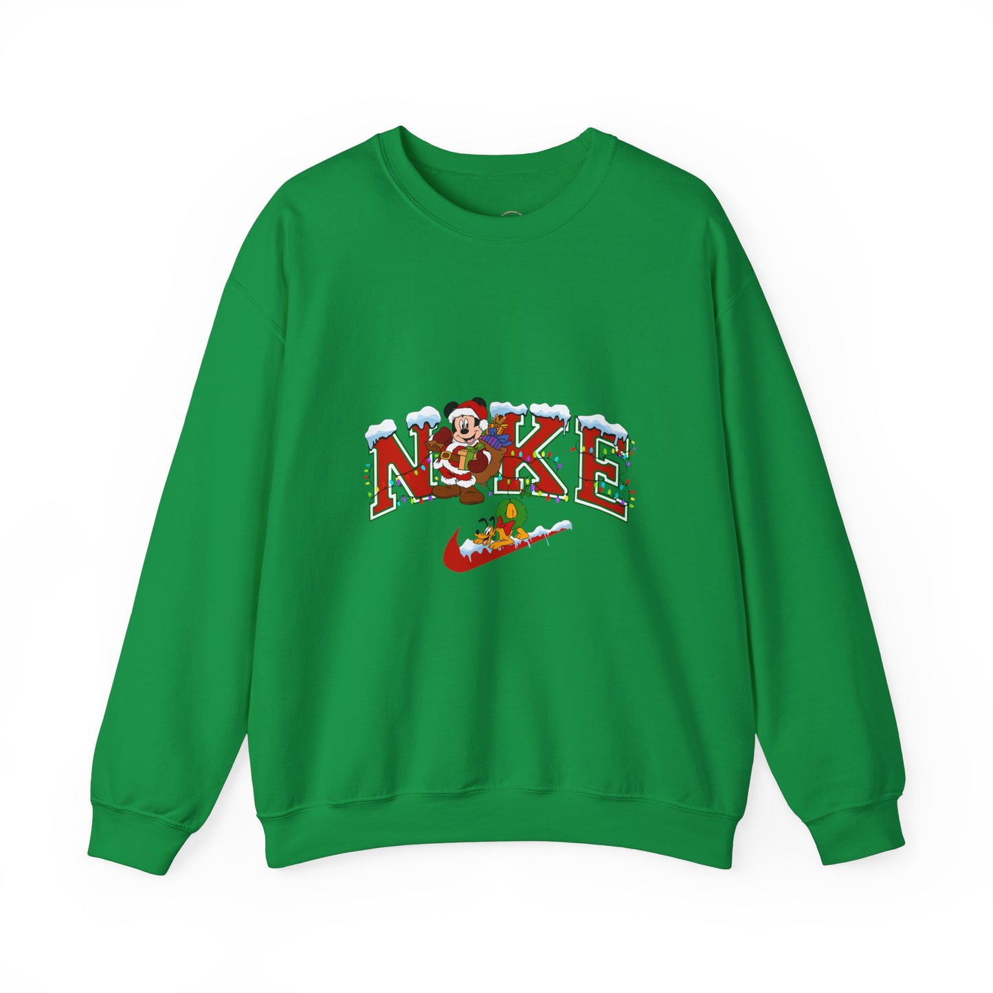 Nke Mouse & Dog Christmas Sweatshirt, Just do it, Christmas Lights Sweater, Chritstmas Gift, Mouse Santa Apparel, Reindeer dog apparel