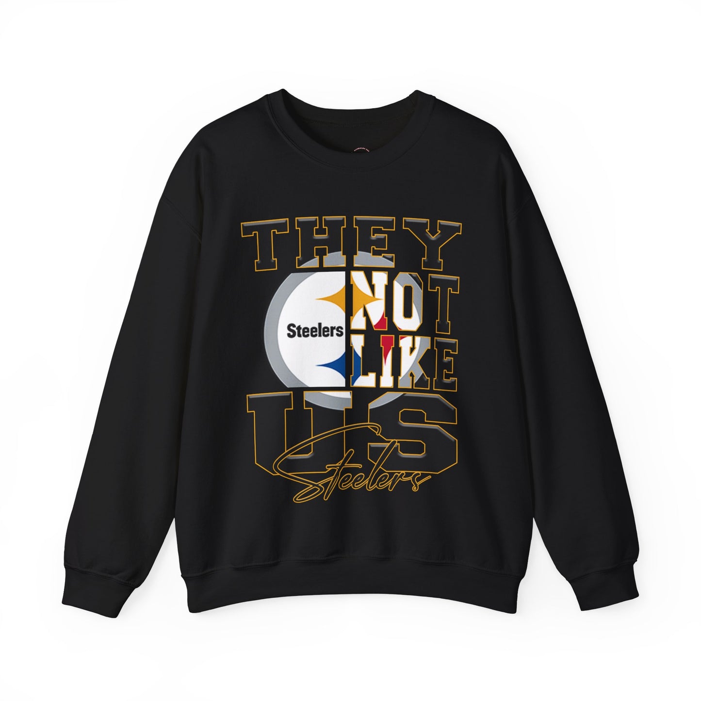 Pittsburgh Steelers Football Sweatshirt, NFL Team Sweater, Unisex Crewneck, They Not Like Us Design, Pittsburgh Sports Apparel