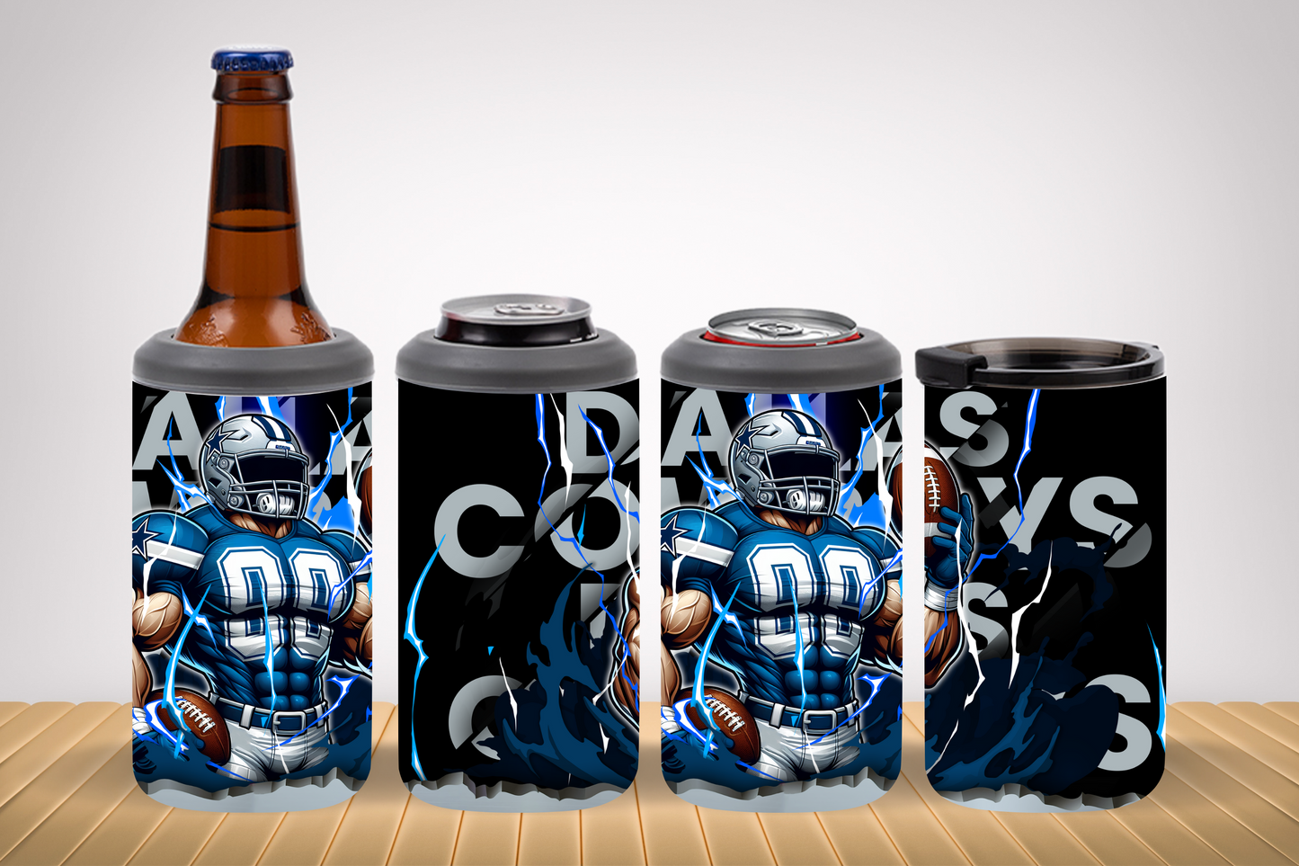 Cowboys 16oz 4-in-1 Beer Koozie