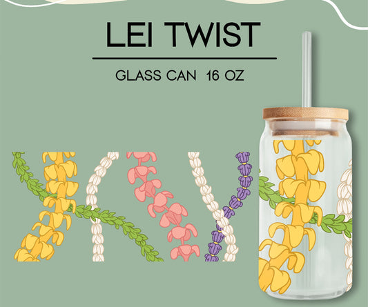 Lei Twist 16oz Glass Can