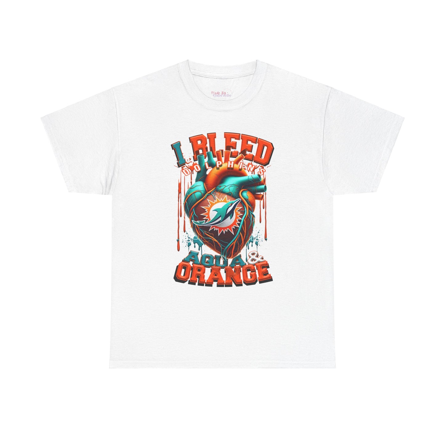 Miami Dolphins Unisex Tee, I Bleed Agua & Orange, NFL Tshirt, Football Fan Shirt, Sports Tee