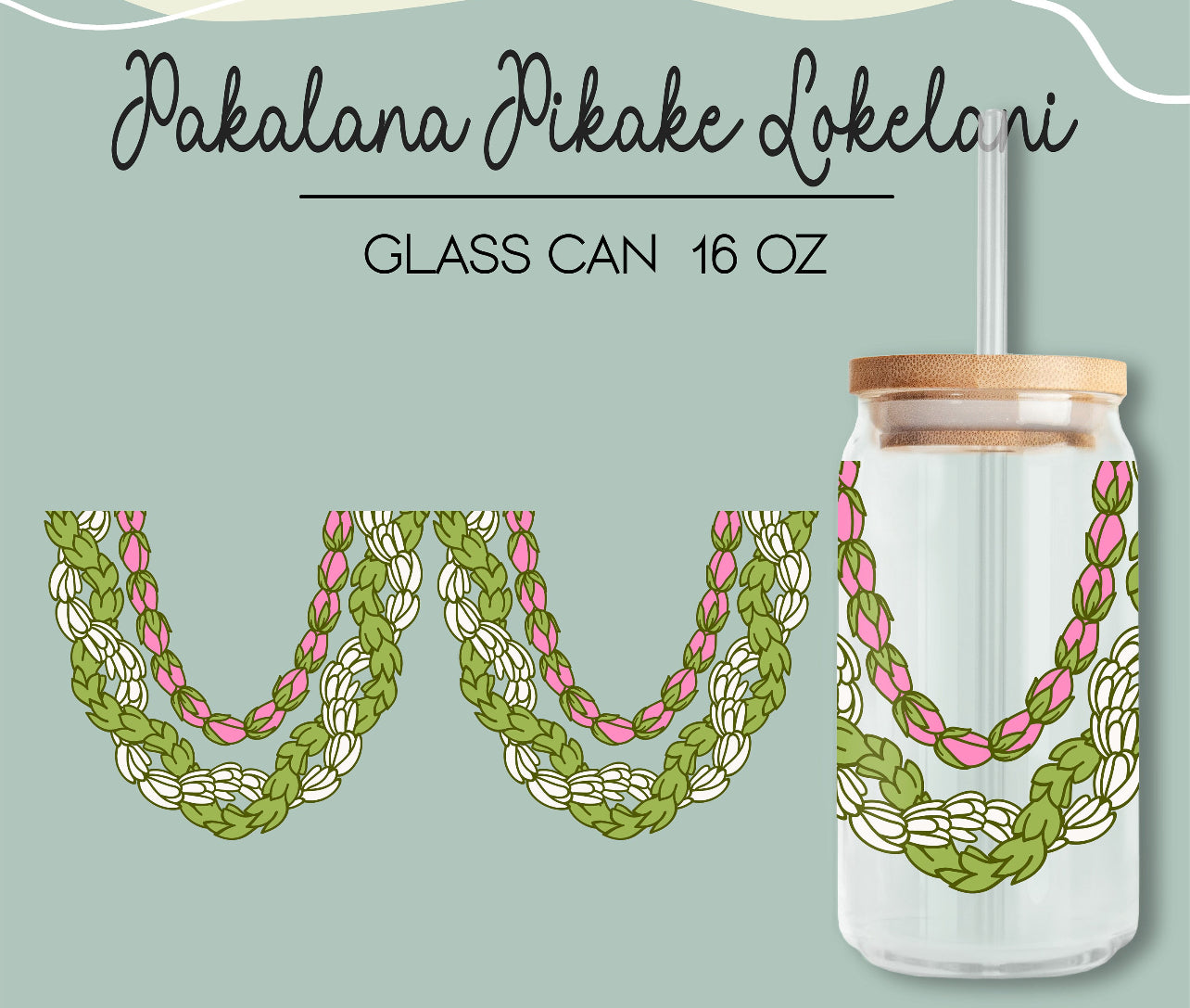 Pakalana Pikake Lokelani 16oz Glass Can