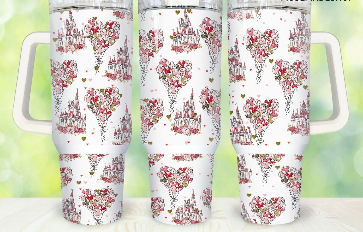 Magical Castle Valentines 40oz Dupe Tumbler