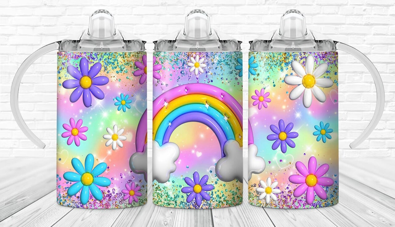 Rainbows & Flowers 12oz 2-in-1 Sippy Cup