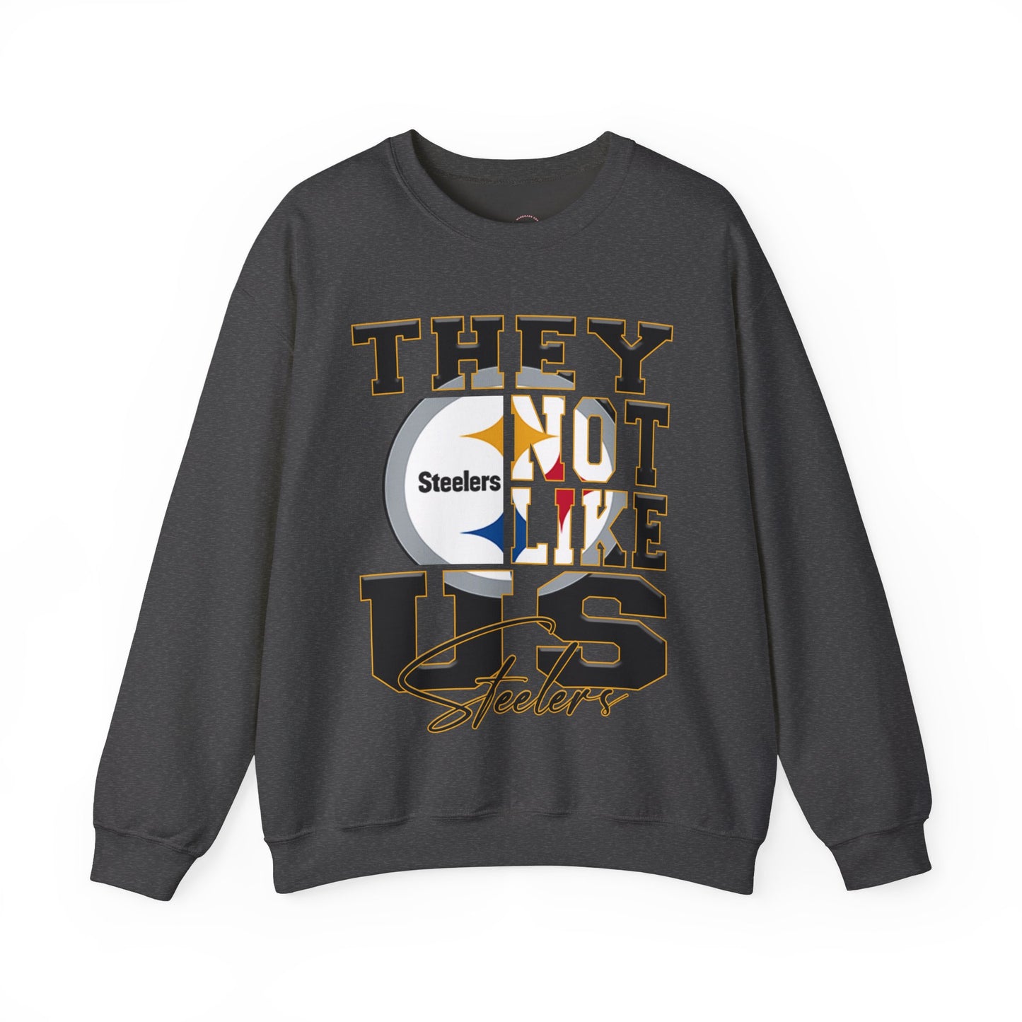 Pittsburgh Steelers Football Sweatshirt, NFL Team Sweater, Unisex Crewneck, They Not Like Us Design, Pittsburgh Sports Apparel