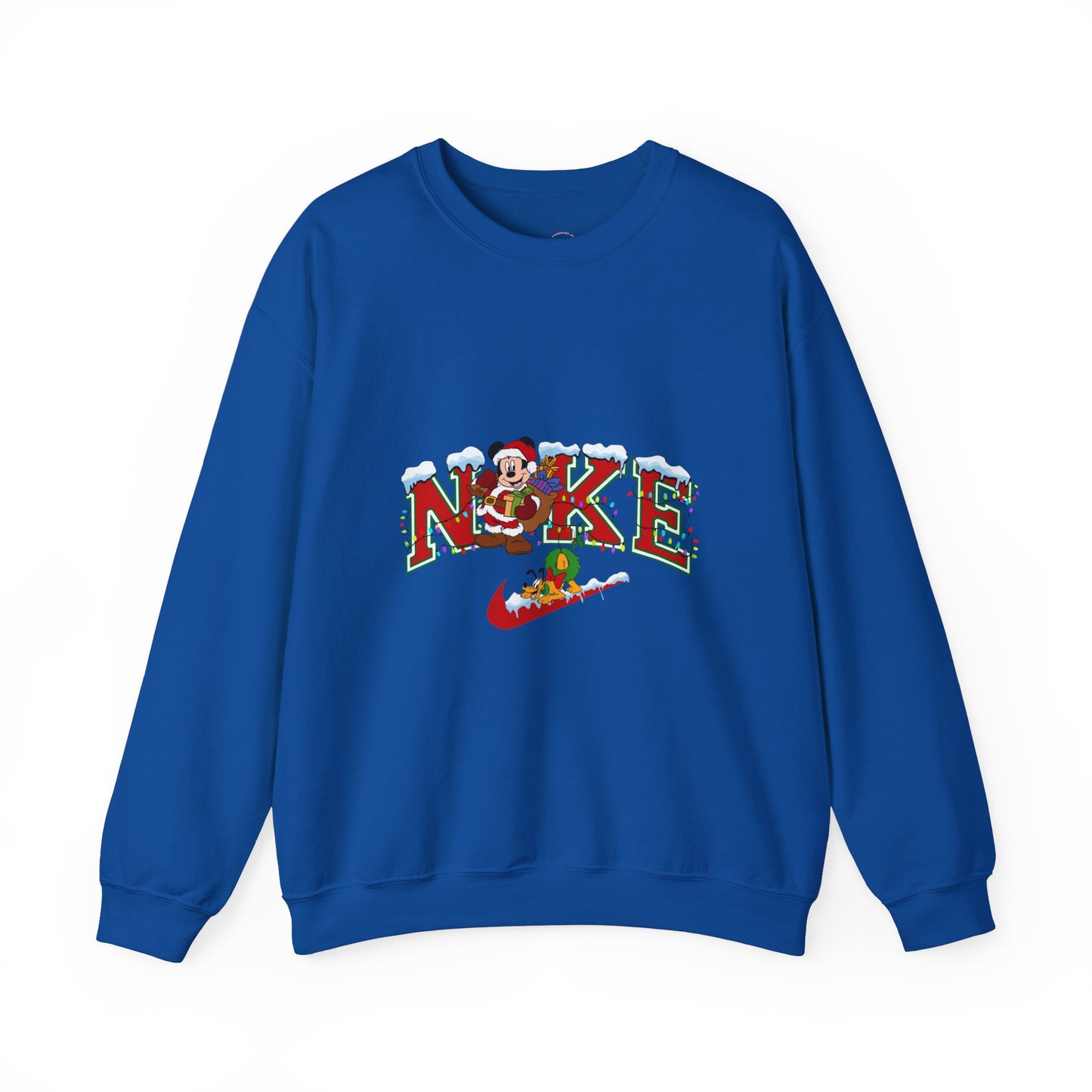 Nke Mouse & Dog Christmas Sweatshirt, Just do it, Christmas Lights Sweater, Chritstmas Gift, Mouse Santa Apparel, Reindeer dog apparel