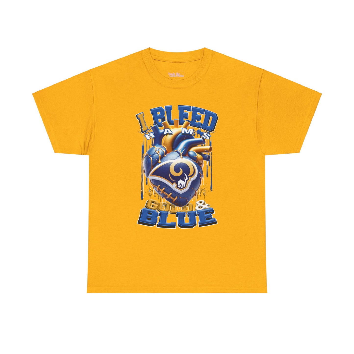 Los Angeles Rams Unisex Tee, I Bleed Gold & Blue, NFL Tshirt, Football Fan Shirt, Sports Tee