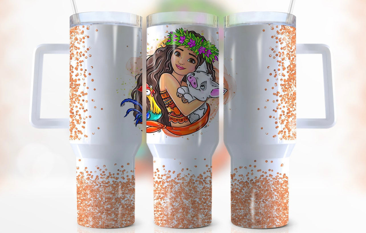 Moana 40oz Dupe Tumbler