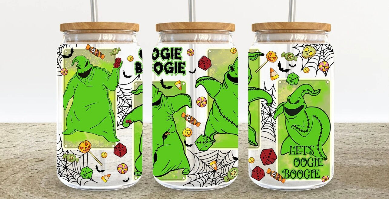 Oogie Boogie 16oz Glass Can