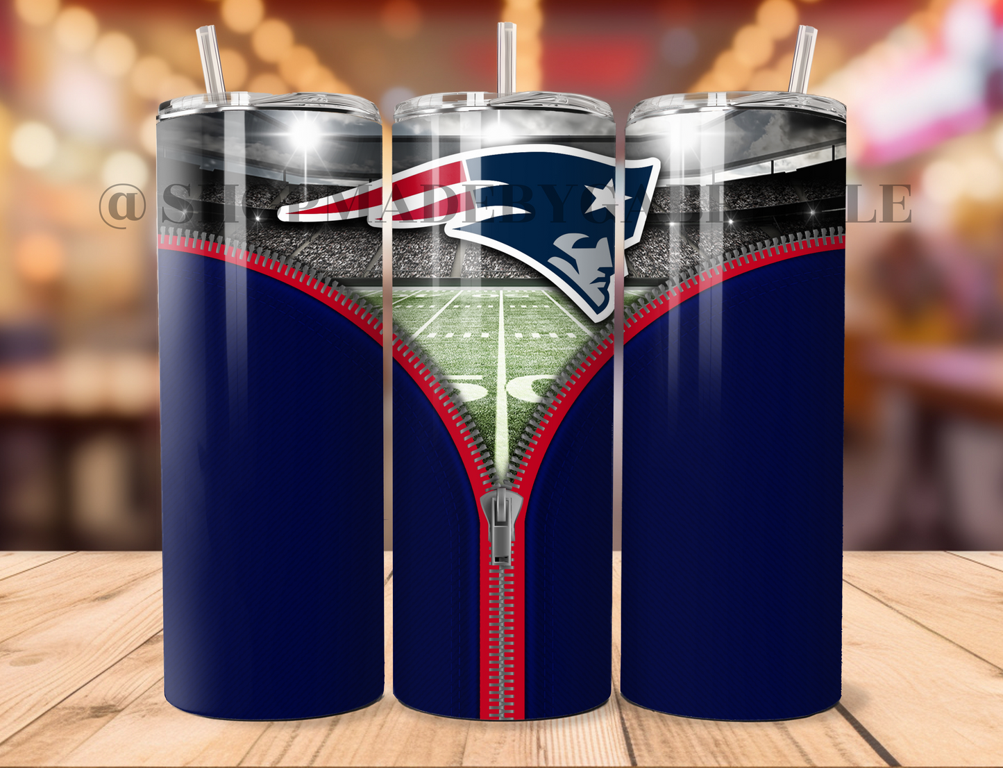 Football Teams Zipper 20oz Tumbler