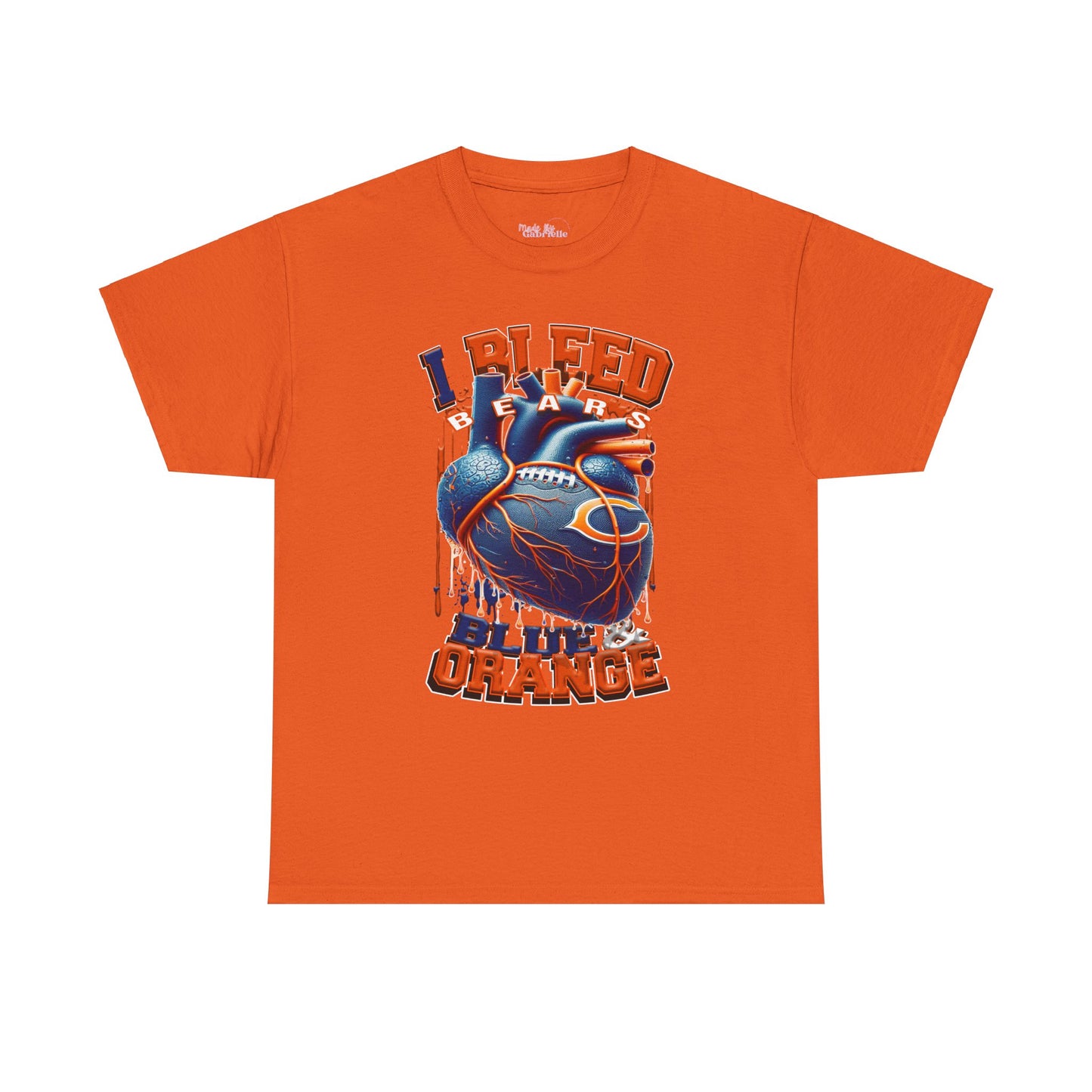 Chicago Bears Unisex Tee, I Bleed Blue & Orange, NFL Tshirt, Football Fan Shirt, Sports Tee