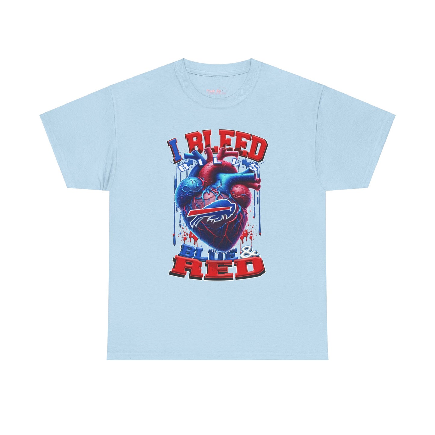 Buffalo Bills Unisex Tee, NFL Tshirt, I Bleed Blue and Red Shirt, Bills Fan Apparel, Football Team Top