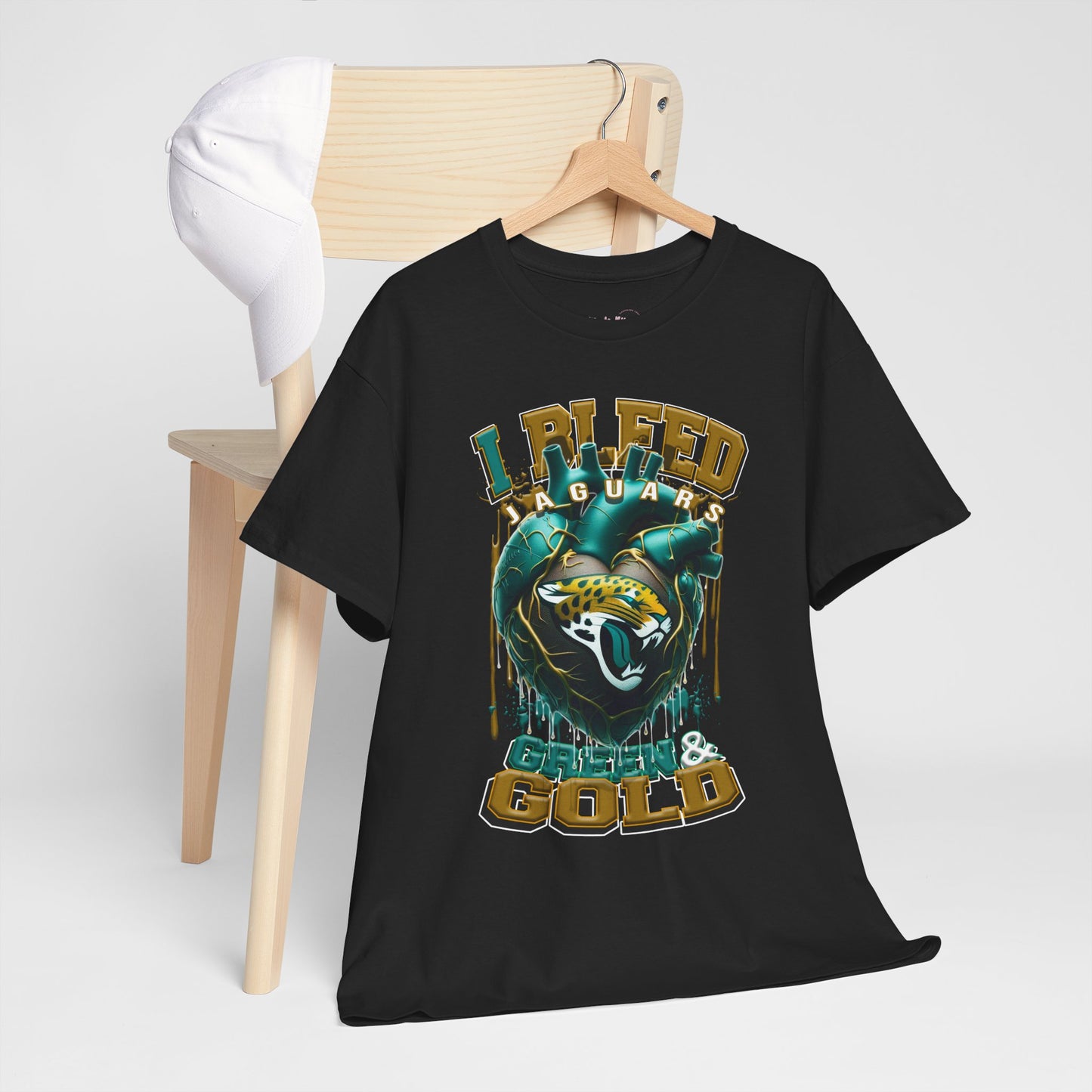 Jacksonville Jaguars Unisex Tee, I Bleed Green & Gold, NFL Tshirt, Football Fan Shirt, Sports Tee