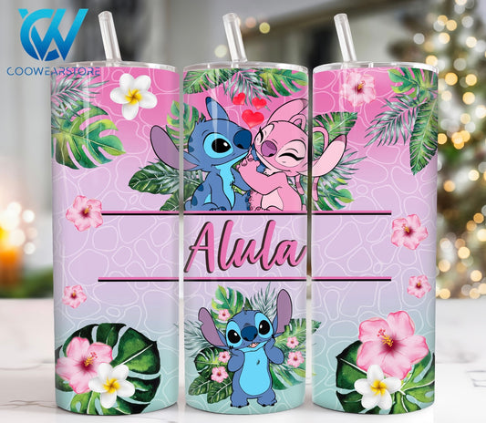 Stitch & Angel Name 20oz Tumbler