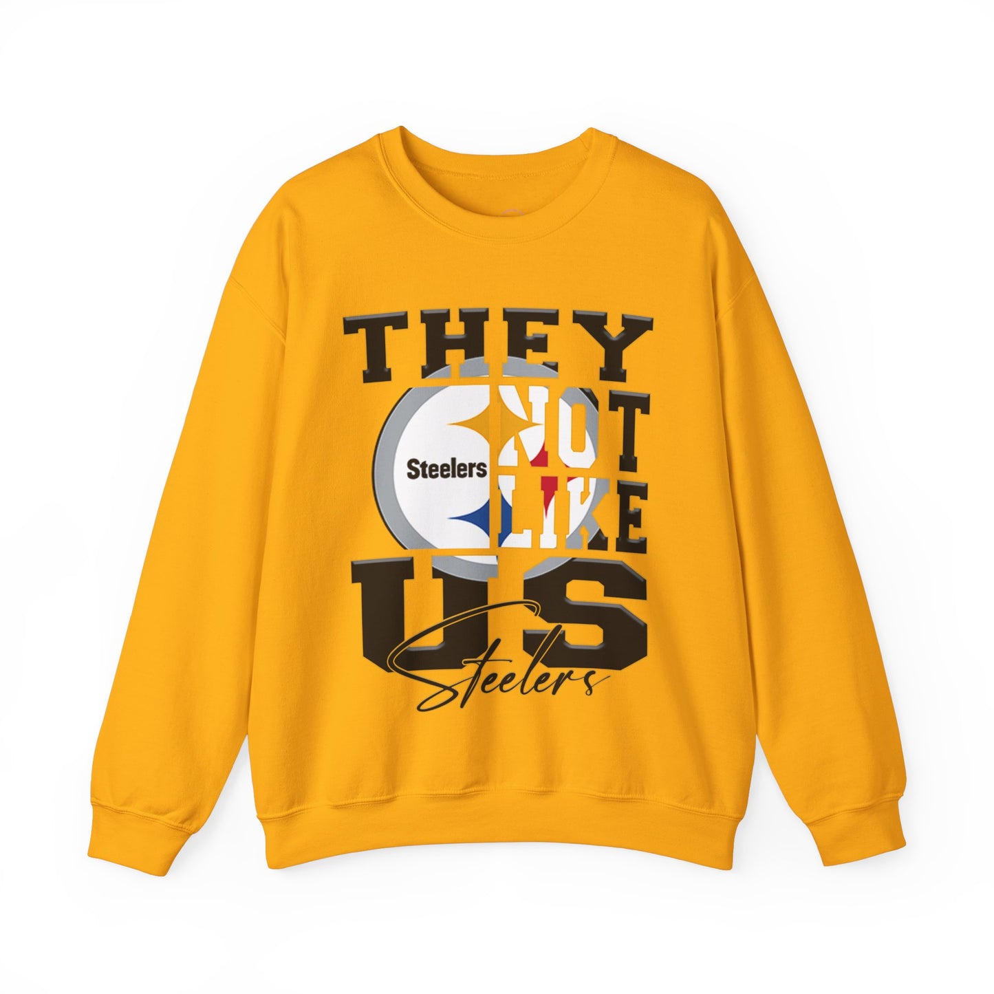 Pittsburgh Steelers Football Sweatshirt, NFL Team Sweater, Unisex Crewneck, They Not Like Us Design, Pittsburgh Sports Apparel