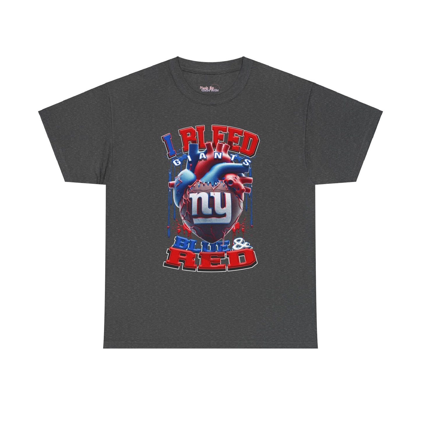 New York Giants Unisex Tee, I Bleed Blue & Red, NFL Tshirt, Football Fan Shirt, Sports Tee