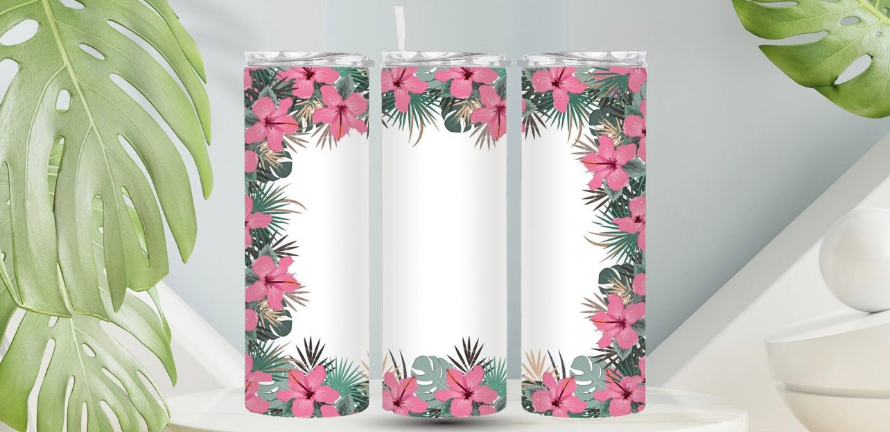 Pink Hibiscus 20oz Tumbler